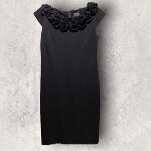 Sexy Little Black Dress by Taylor ~ Rose Ruffled Collar  Sz. 2